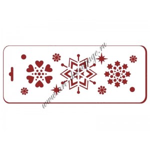 Трафарет Event Design бордюр новогодний NGB052 "Снежинки 1", 10х25 см